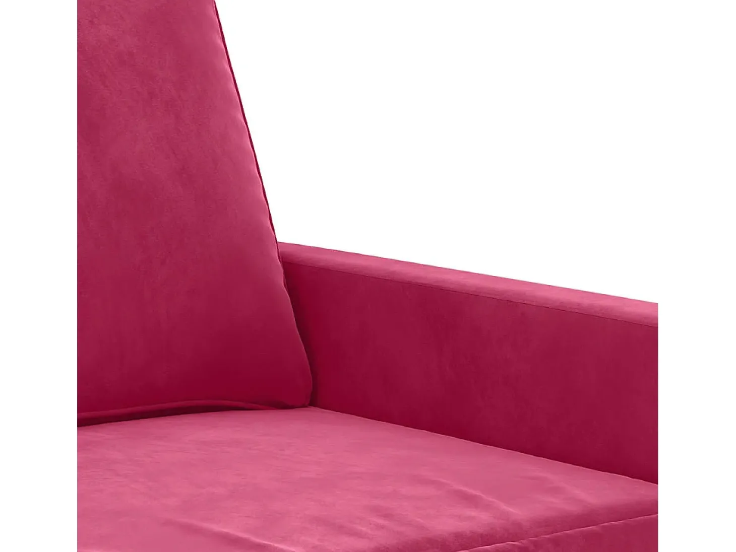 Sofá de 2 lugares veludo 120 cm vermelho tinto
