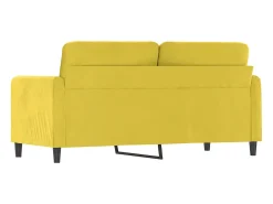Sofá de 2 lugares veludo 140 cm amarelo PT726221