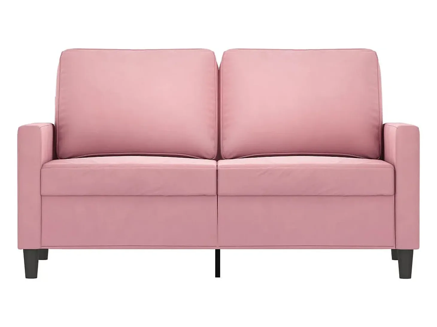 Sofá de 2 lugares veludo 120 cm rosa PT756538