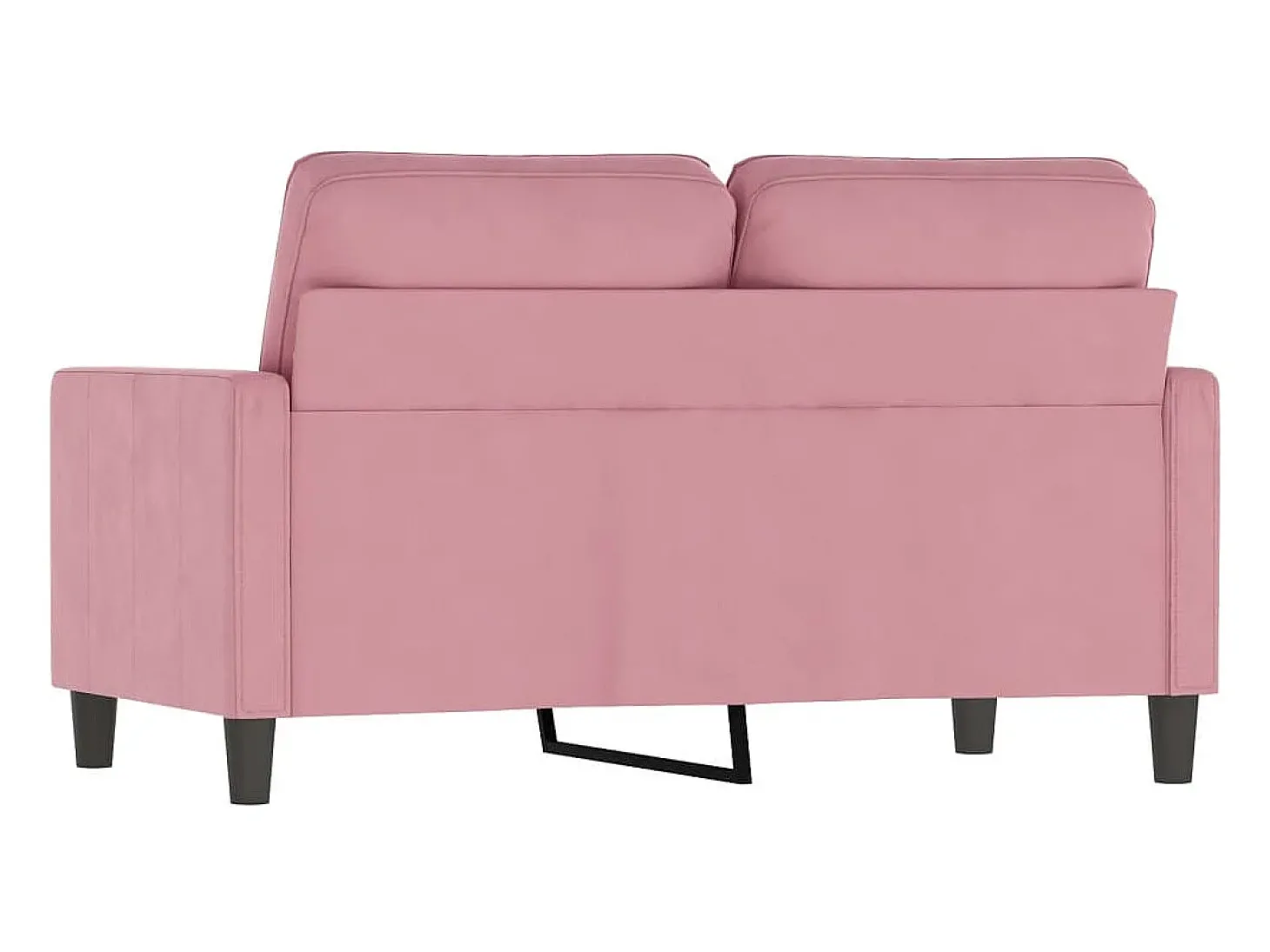Sofá de 2 lugares veludo 120 cm rosa PT756538