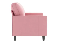 Sofá de 2 lugares veludo 120 cm rosa PT756538