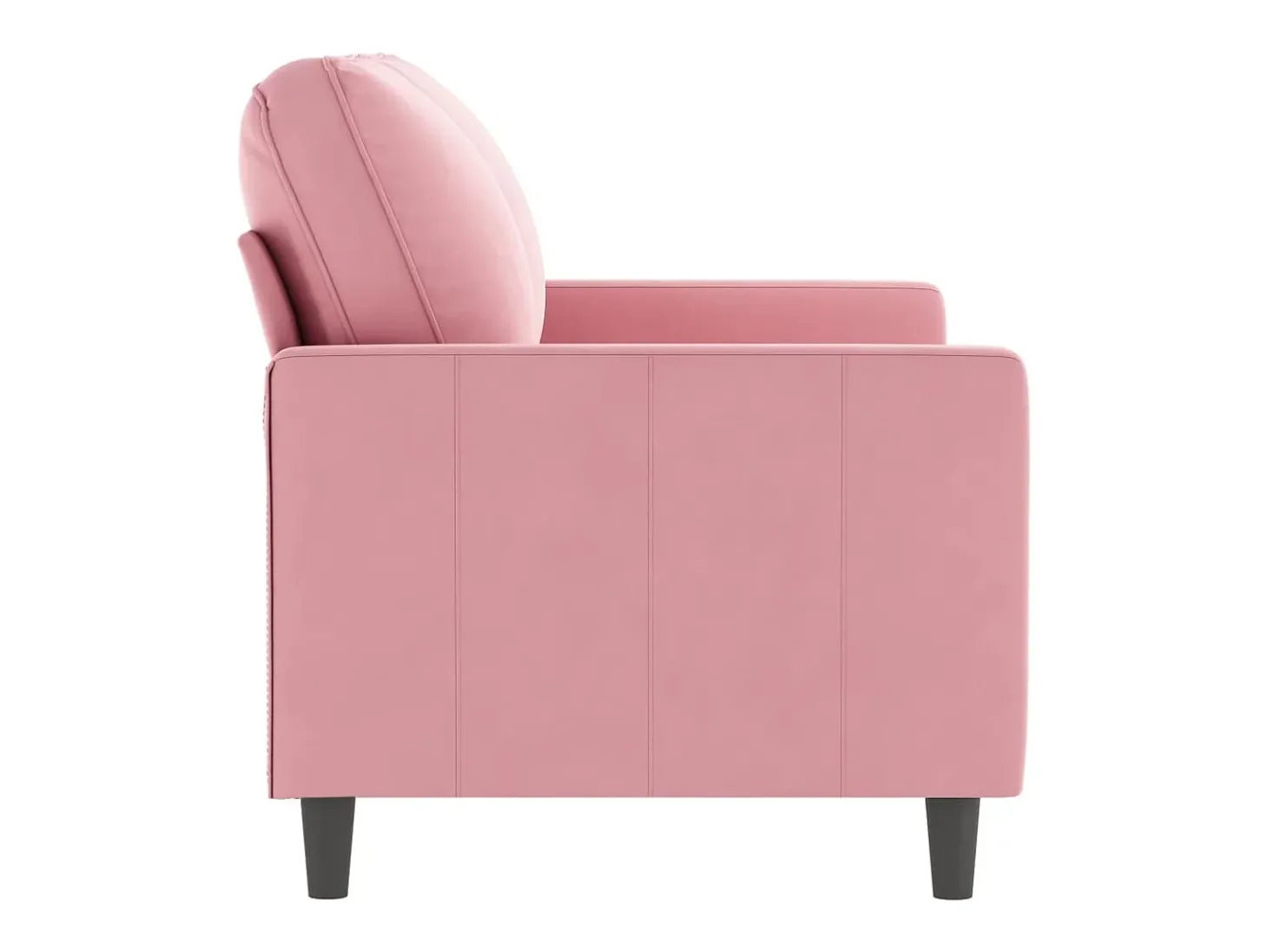 Sofá de 2 lugares veludo 120 cm rosa PT756538