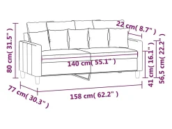 Sofá de 2 lugares veludo 140 cm rosa