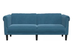 Sofá de 2 lugares veludo azul PT543877