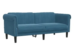 Sofá de 2 lugares veludo azul PT543877