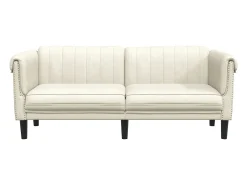 Sofá de 2 lugares veludo creme PT912725