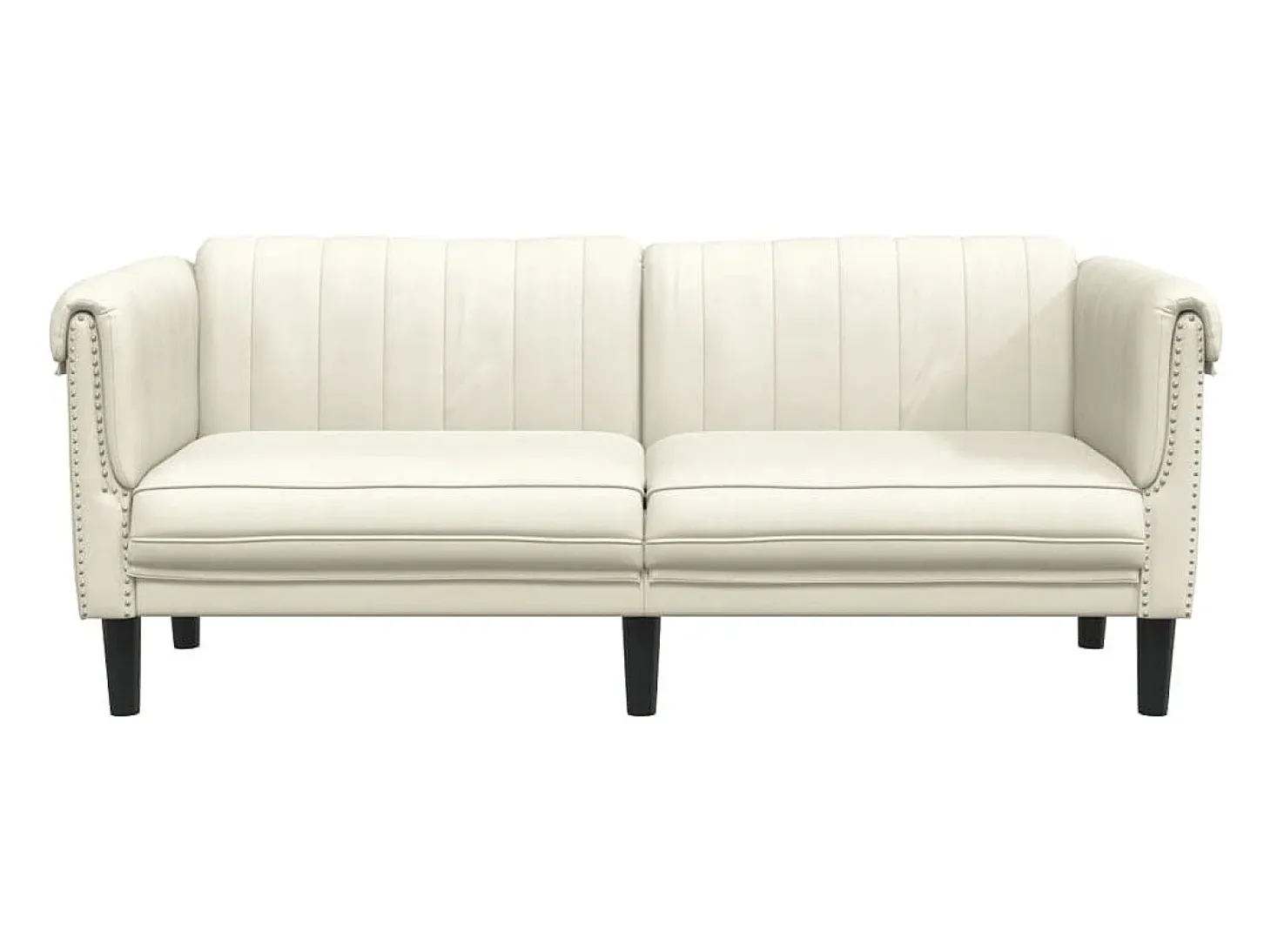 Sofá de 2 lugares veludo creme PT912725