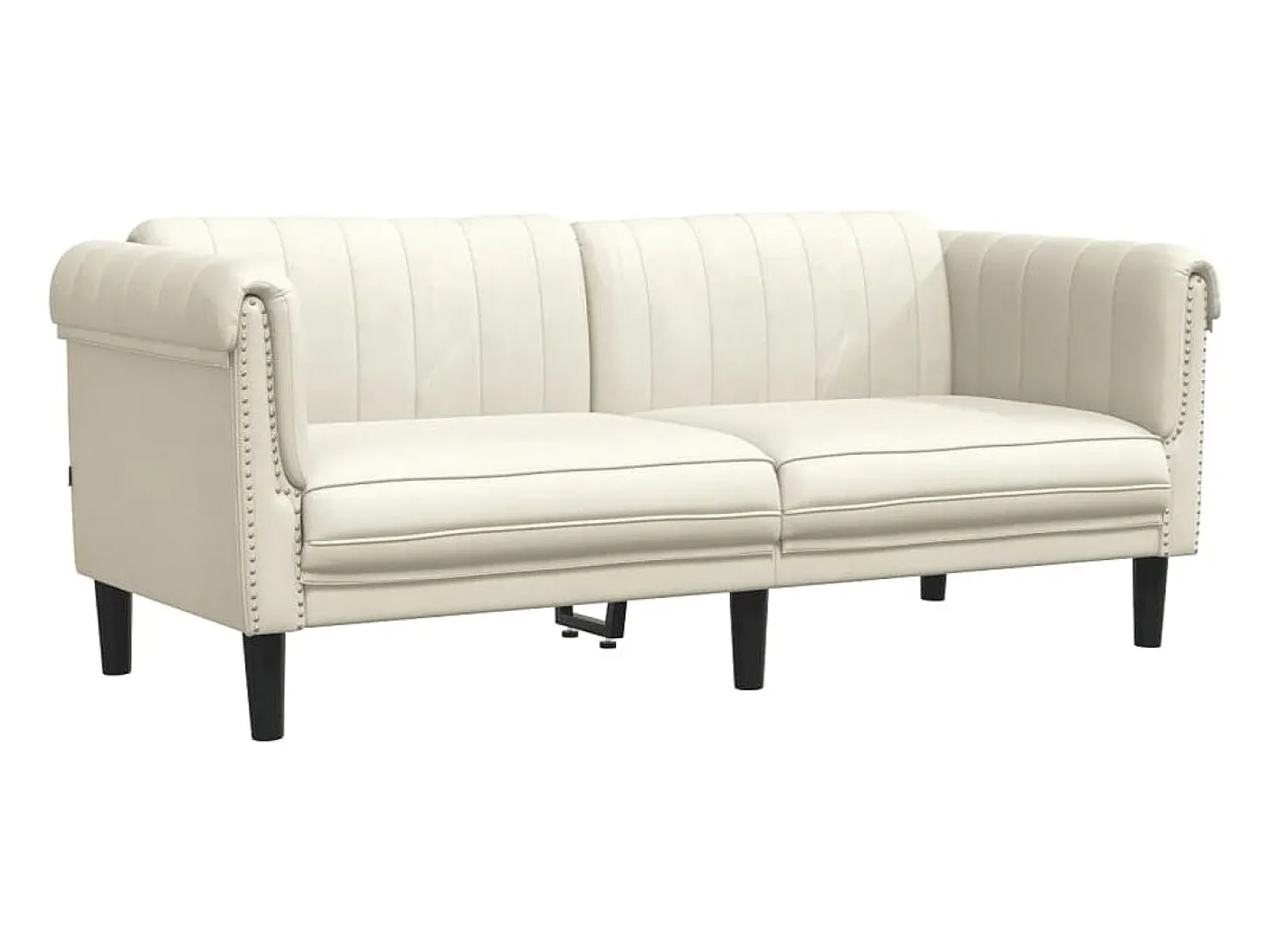 Sofá de 2 lugares veludo creme PT912725