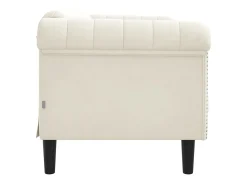 Sofá de 2 lugares veludo creme PT912725