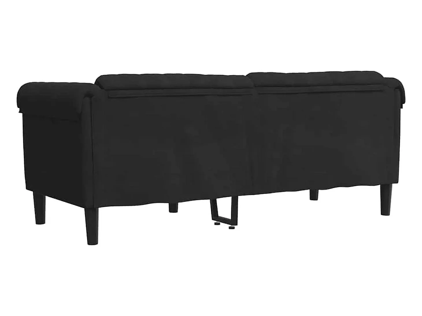 Sofá de 2 lugares veludo preto