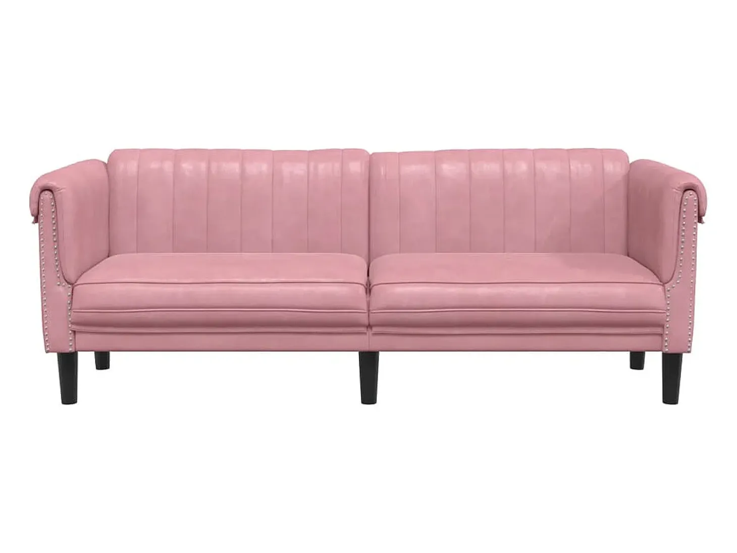 Sofá de 3 lugares veludo rosa PT855332