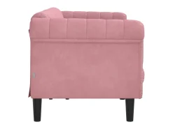 Sofá de 3 lugares veludo rosa PT855332