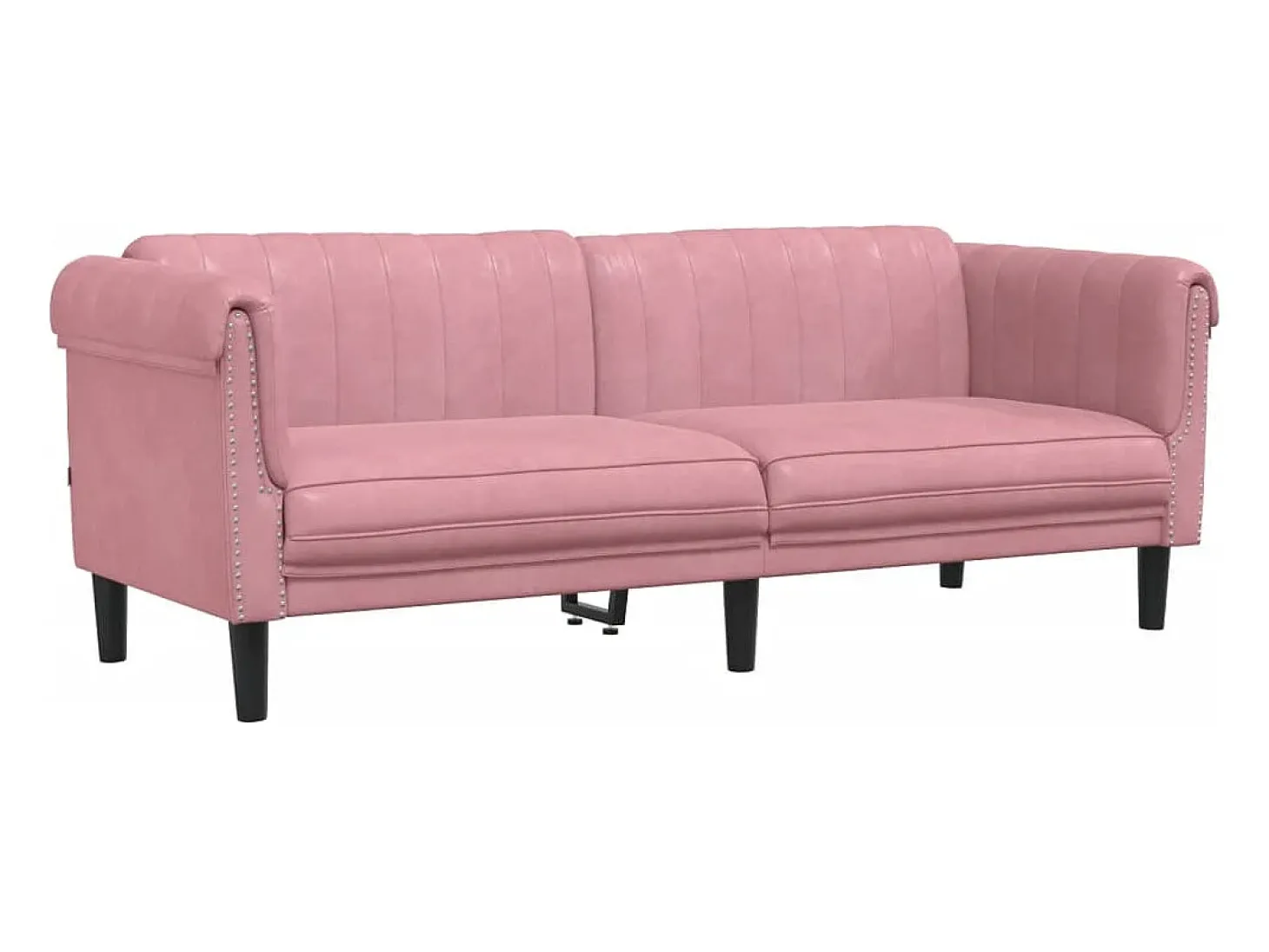 Sofá de 3 lugares veludo rosa PT855332