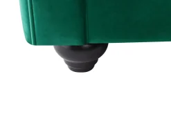 Sofá de canto chesterfield reversível em veludo verde TOLEDO