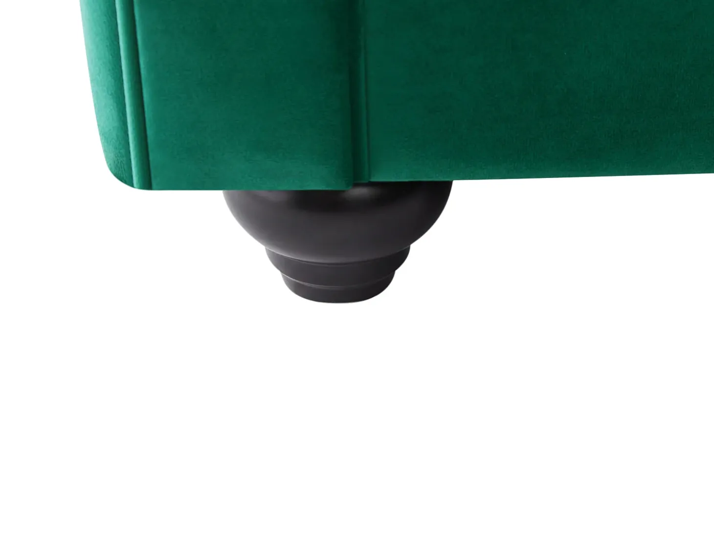 Sofá de canto chesterfield reversível em veludo verde TOLEDO