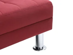 Sofá de canto convertível em cama e reversível em tecido Vermelho WILLIS II