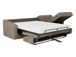 Sofá de canto convertível et reversível abertura rápida em tecido taupe - 160 cm - 14 cm DARIELO