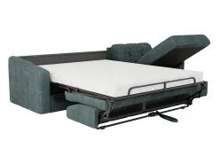 Sofá de canto convertível reversível abertura rápida tecido azul pato - 140 cm - 14 cm DARIELO