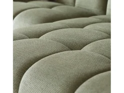 Sofá de canto de 3 lugares em veludo verde nuvem - Confortável e design