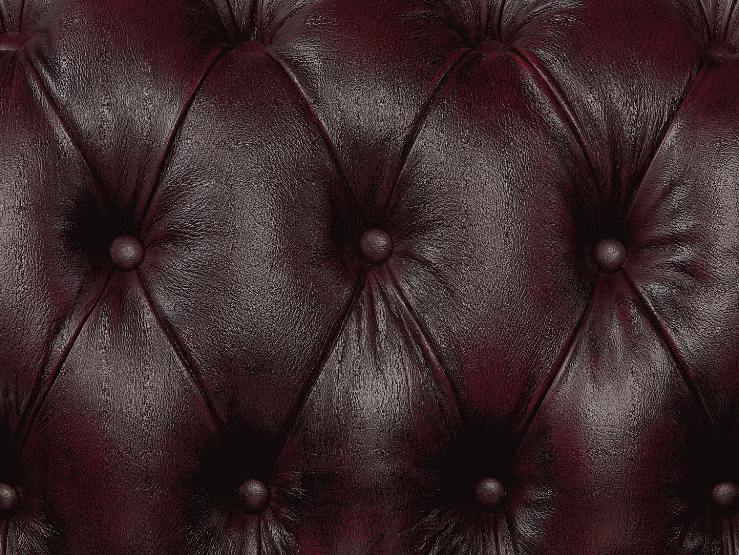 Sofá de canto direito chesterfield 100% pele BRENTON