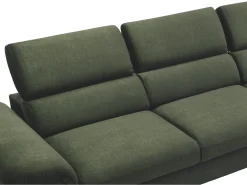 Sofá de canto direito convertível veludo verde design SEPINA de Pascal Morabito