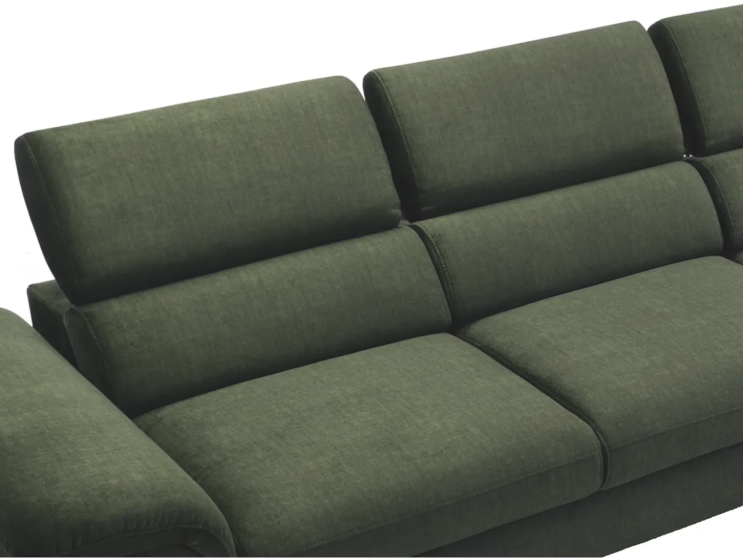 Sofá de canto direito convertível veludo verde design SEPINA de Pascal Morabito