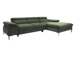 Sofá de canto direito convertível veludo verde design SEPINA de Pascal Morabito