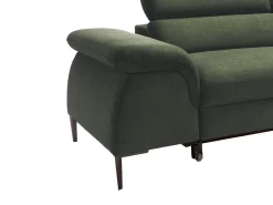 Sofá de canto direito convertível veludo verde design SEPINA de Pascal Morabito