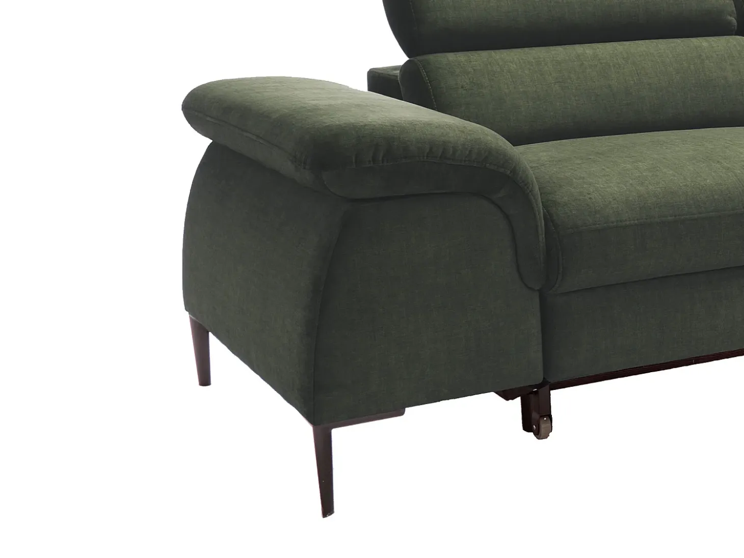 Sofá de canto direito convertível veludo verde design SEPINA de Pascal Morabito