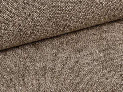 Sofá de canto direito conversível de tecido taupe 4 lugares FRIDORA