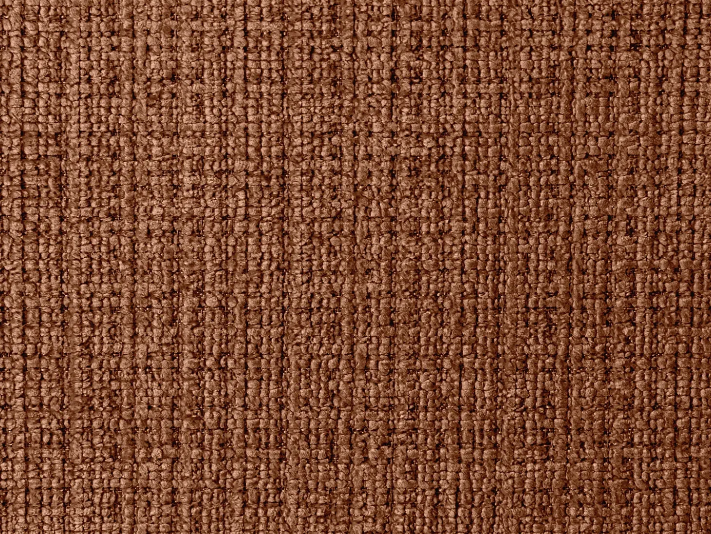 Sofá de canto direito em tecido chenille terracota BELADON
