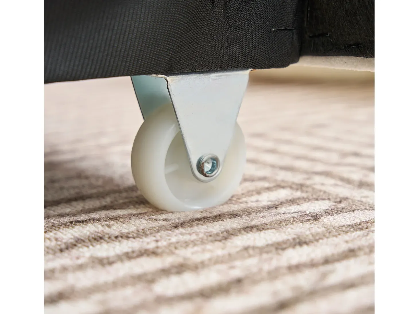 Sofá de canto em forma de U com 3 lugares e espaço para arrumação - Sofá-cama em tecido chenille - Bege