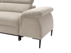 Sofá de canto esquerdo convertível veludo bege design SEPINA de Pascal Morabito