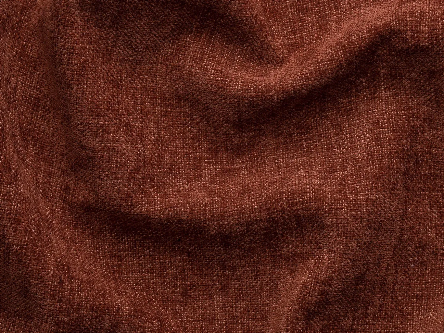 Sofá de canto esquerdo convertível tecido texturizado terracota DAVISO