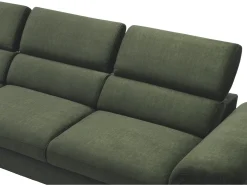 Sofá de canto esquerdo convertível veludo verde design SEPINA de Pascal Morabito