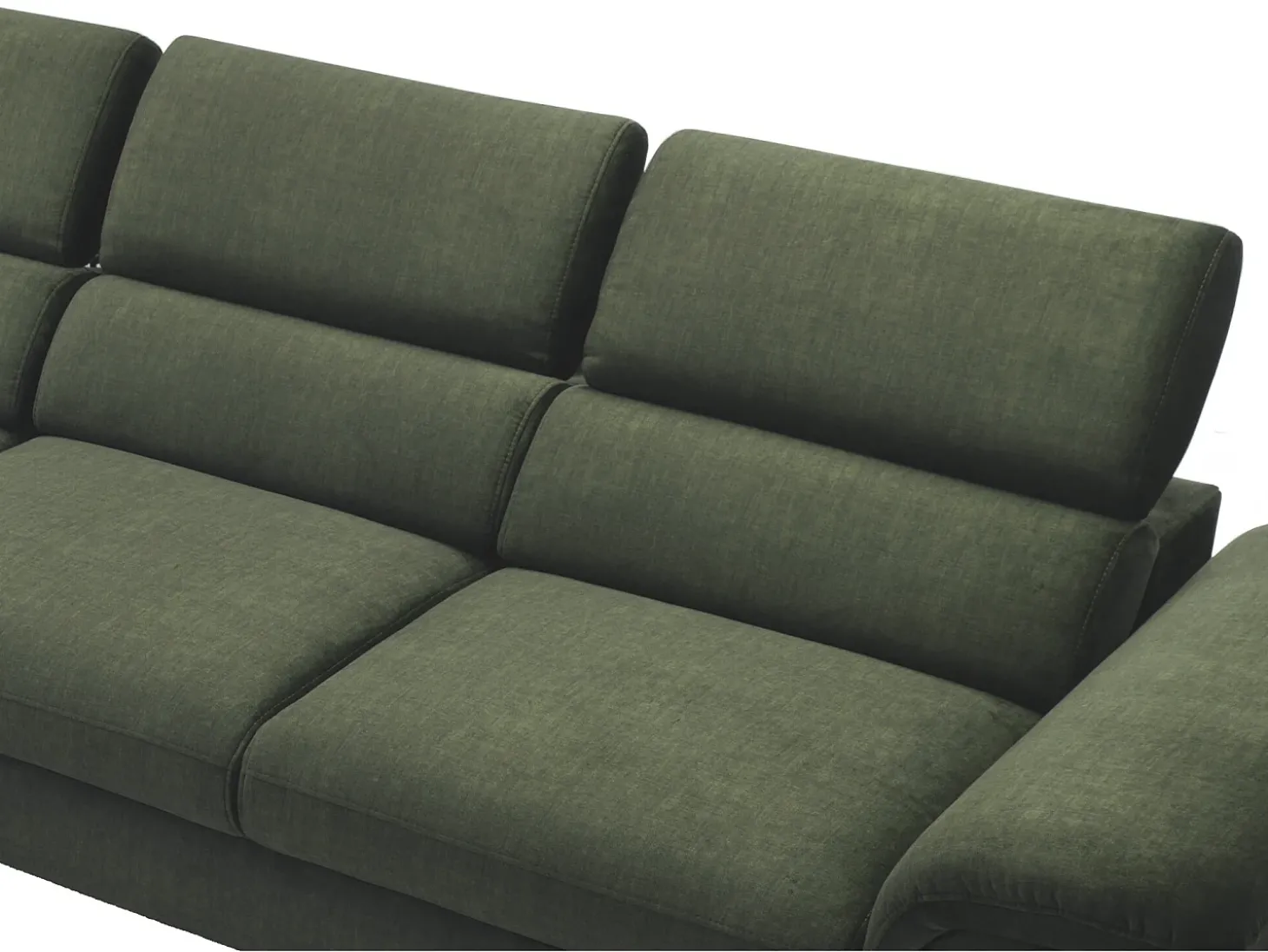 Sofá de canto esquerdo convertível veludo verde design SEPINA de Pascal Morabito