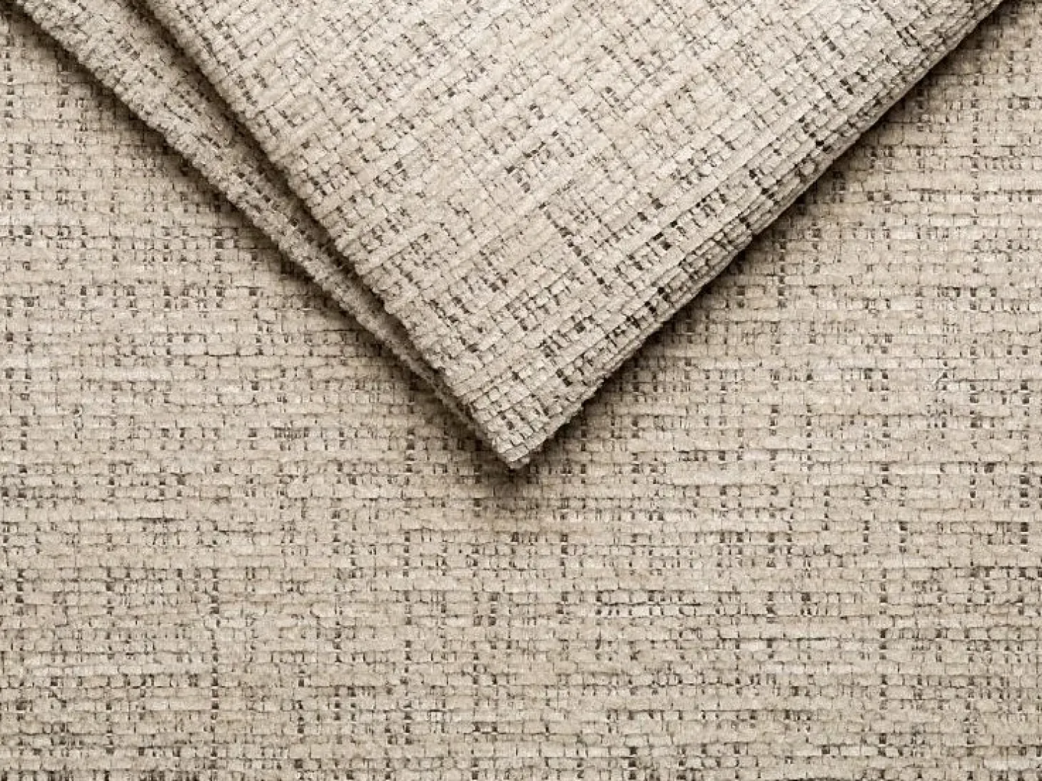 Sofá de canto esquerdo em tecido chenille taupe CEPRANO de Maison Céphy