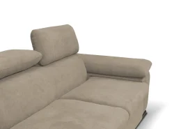 Sofá de canto esquerdo modular em tecido Bege FABIEN