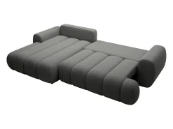 Sofá de canto esquerdo sofá-cama com 4 lugares em tecido cinza 4 lugares FRIDORA