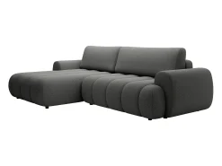 Sofá de canto esquerdo sofá-cama com 4 lugares em tecido cinza 4 lugares FRIDORA