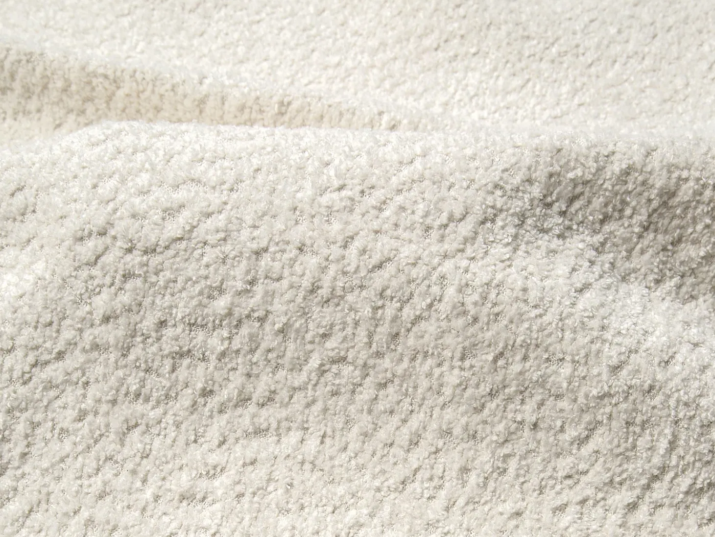 Sofá de canto esquerdo tecido bouclé branco BLIMORO