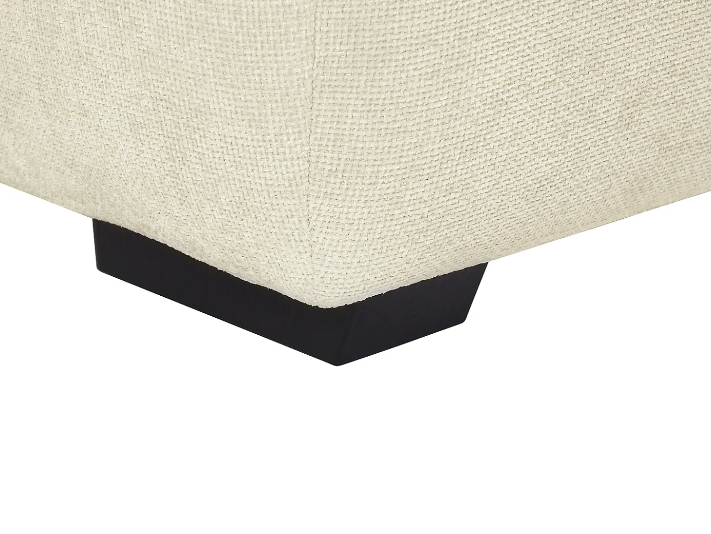 Sofá de canto grande tecido bege efeito acolchoado estilo design BERENIA