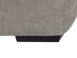 Sofá de canto grande tecido cinza efeito acolchoado estilo design BERENIA