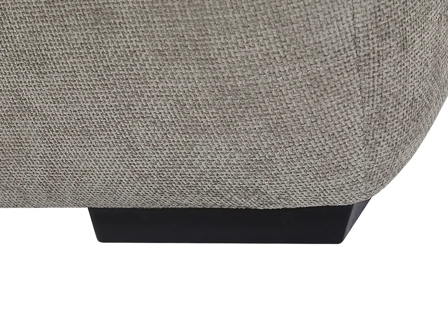 Sofá de canto grande tecido cinza efeito acolchoado estilo design BERENIA