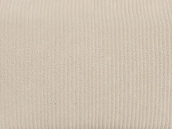 Sofá de canto modular com poltrona e pufe em veludo canelado bege NOUMARA