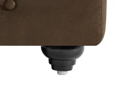 Sofá de canto panorâmico microfibra aspeto couro envelhecido CHESTERFIELD