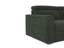 Sofá de canto reversível conversível abertura rápida em tecido verde - Cama de 160 cm VIZIR