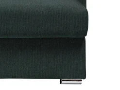 Sofá de canto reversível convertível abertura rápida tecido verde abeto - 140 cm - 18 cm - CALITO