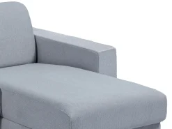 Sofá de canto reversível convertível abertura rápida tecido cinzento - 160 cm - 22 cm - CALITO