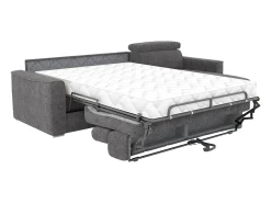 Sofá de canto reversível conversível abertura rápida em tecido cinza - Sofá-cama 160 cm VIZIR
